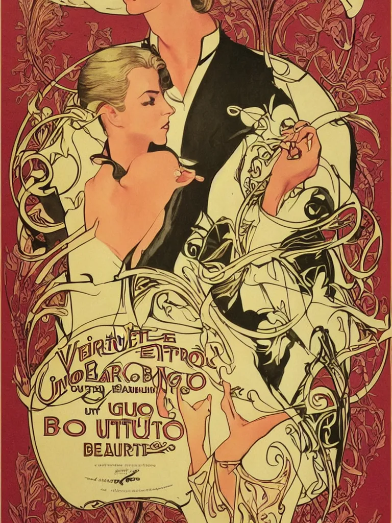 Prompt: Beautiful art nouveau advertisement from the distant future for the ultimate everything burrito. Detailed advertisement for a delicious everything burrito by Victor Horta featuring Grace Kelly. This burrito will change your life. Sultry, youthful, extreme beauty. Beautifully detailed poster art advertisement. perfect composition. perfection of burrito form. Extra toppings.