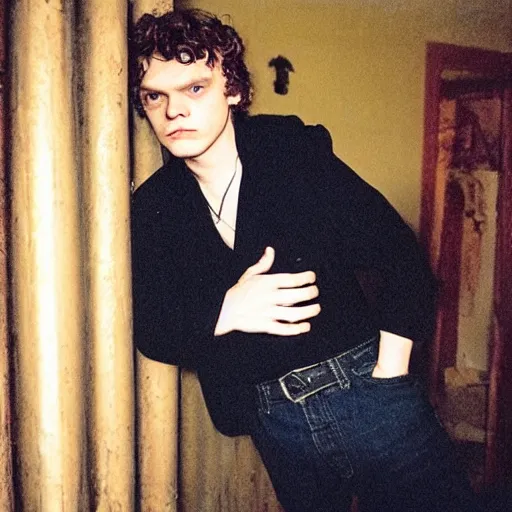 Prompt: evan peters photographed by nan goldin