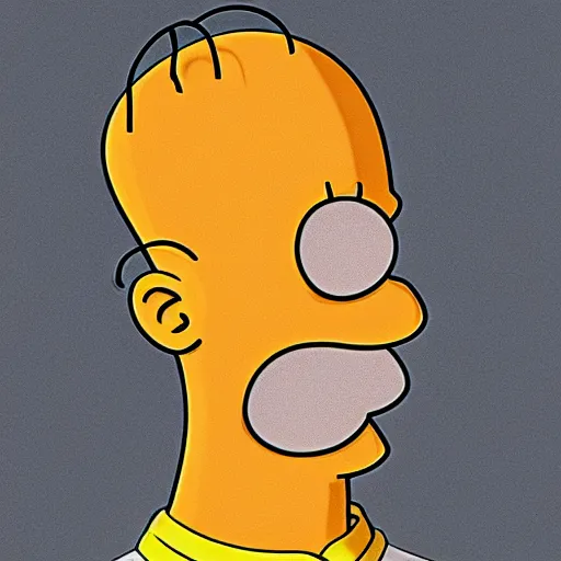 Prompt: a photograph of homer simpson humanlike