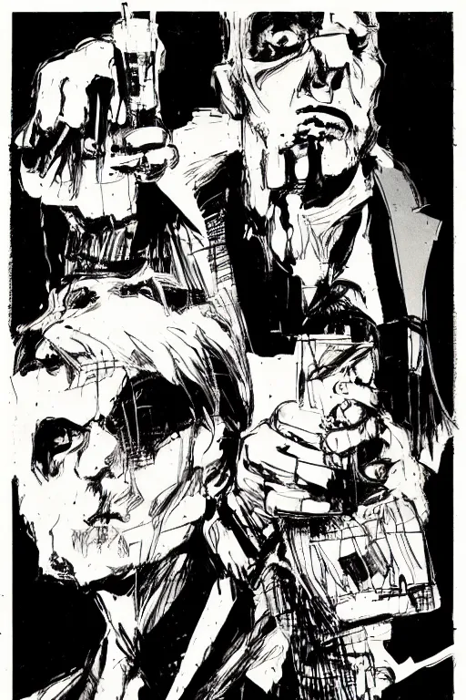 Prompt: re - animator, by jamie hewlett and ashley wood, character design portrait