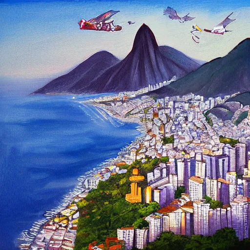 Image similar to rio de janeiro painted by alexei lantsev