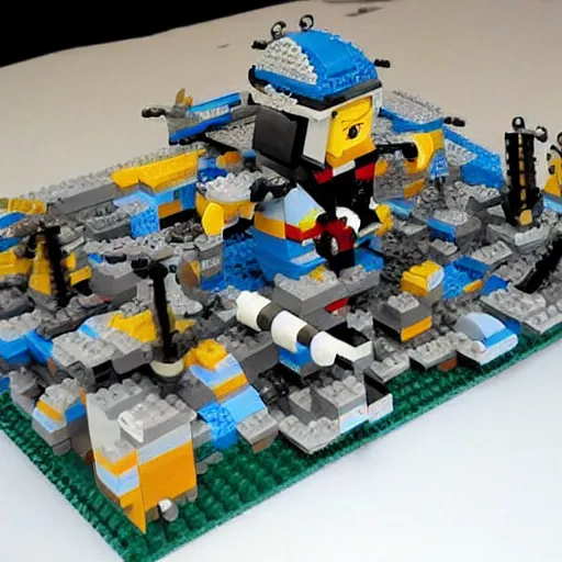 Image similar to the end of the world in lego, apocalypse. sci - fi. beautiful.