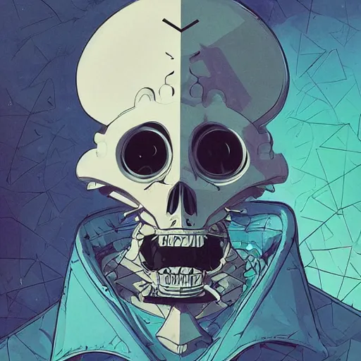 Image similar to a study of cell shaded portrait of Grim Fandango concept art, llustration, post grunge, concept art by josan gonzales and wlop, by james jean, Victo ngai, David Rubín, Mike Mignola, Laurie Greasley, highly detailed, sharp focus, alien, Trending on Artstation, HQ, deviantart, art by artgem