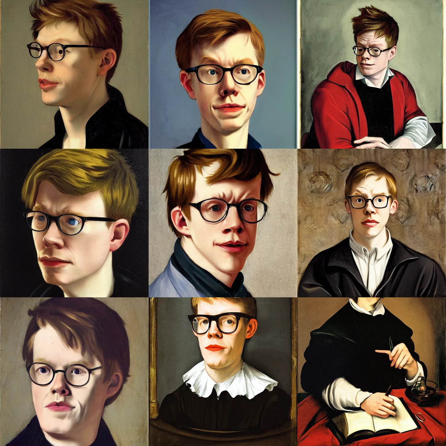 Prompt: hank green by Caravaggio