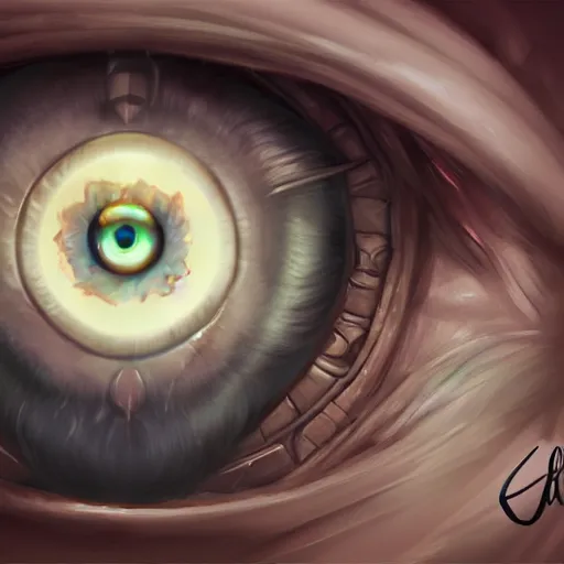 Prompt: Eye of the Gods, concept art, highly detailed, digital art, 4k, by Oksana Dobrovolska