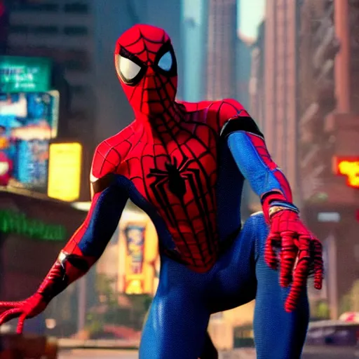 Image similar to a film portrait still of spider - man from a gritty cyberpunk 2 0 0 0 s james cameron movie about spider - man. realism, cinematic lighting, highly detailed spider - man, 4 k. 8 mm. grainy. panavision.