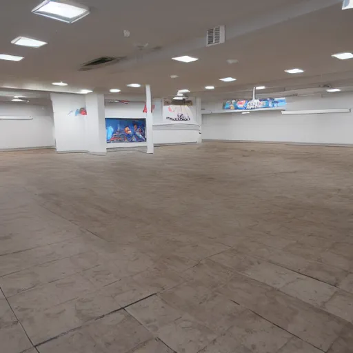 Prompt: photograph of empty retail store