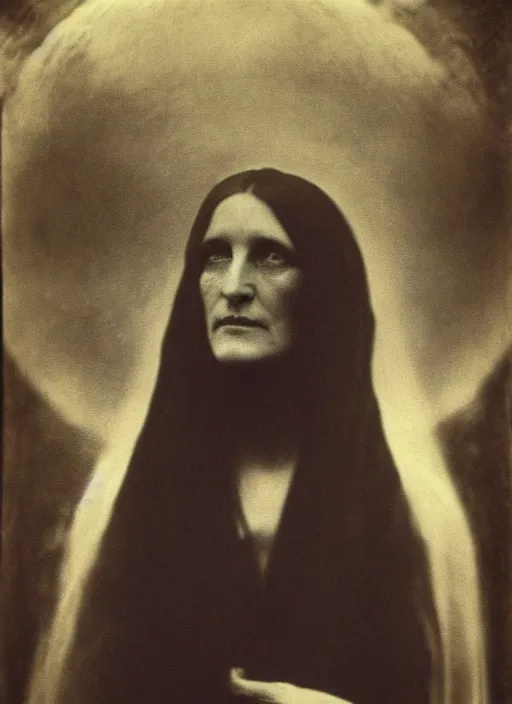 Image similar to beautiful witch circe, art by julia margaret cameron