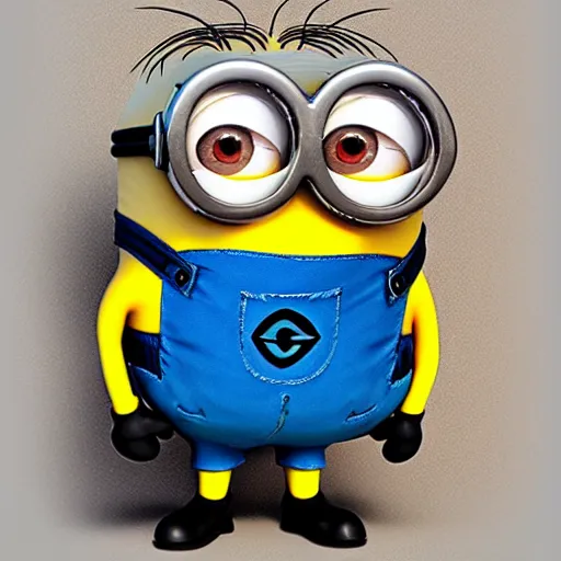 Image similar to minion with 6 pack abs