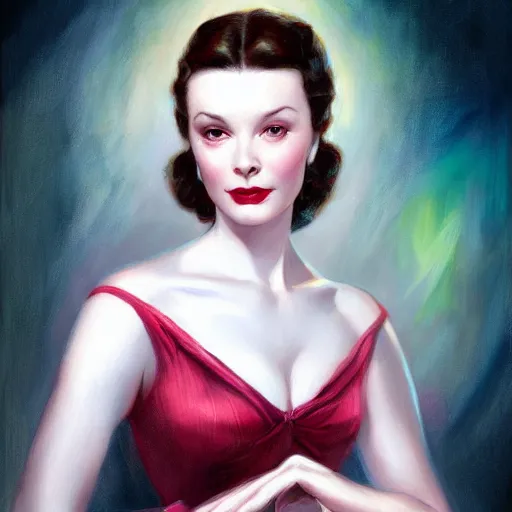 Image similar to a portrait of vivien leigh by charlie bowater and anna dittmann and gil elvgren.