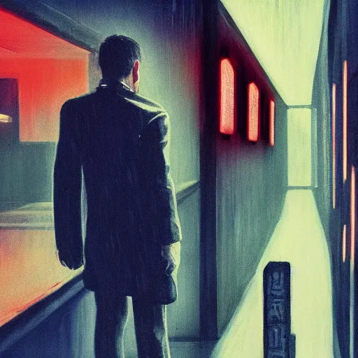 Image similar to Blade Runner 2049 by Edward hopper