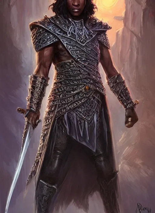 Image similar to black king human, elegant, ultra detailed fantasy, dndbeyond, bright, colourful, realistic, dnd character portrait, full body, pathfinder, pinterest, art by ralph horsley, dnd, rpg, lotr game design fanart by concept art, behance hd, artstation, deviantart, hdr render in unreal engine 5