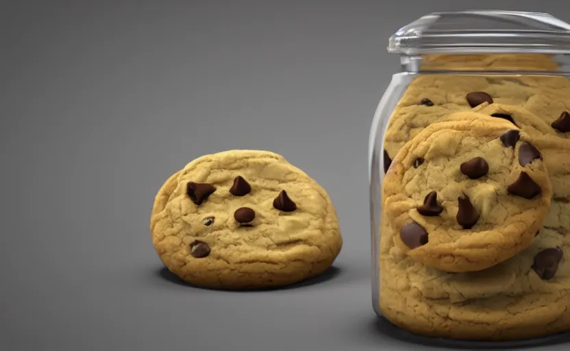 Image similar to a jar with cookies in it, glowing, high detail, unreal engine