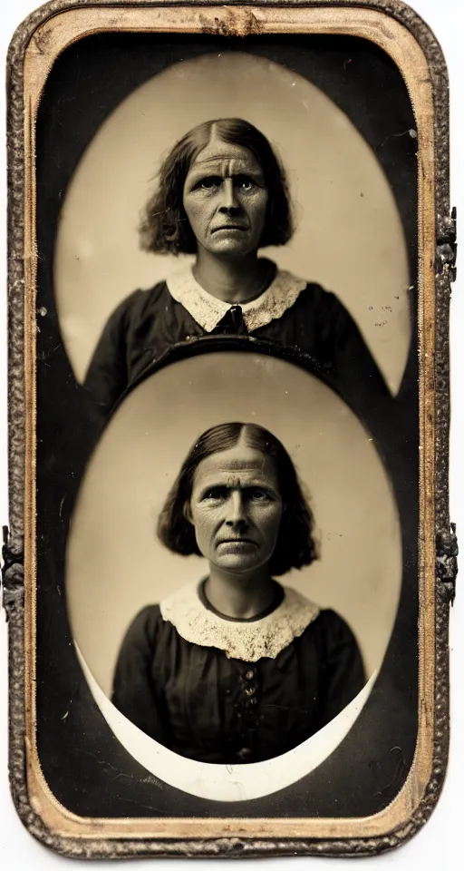 Prompt: a highly detailed wet plate photograph, a portrait of a female school teacher
