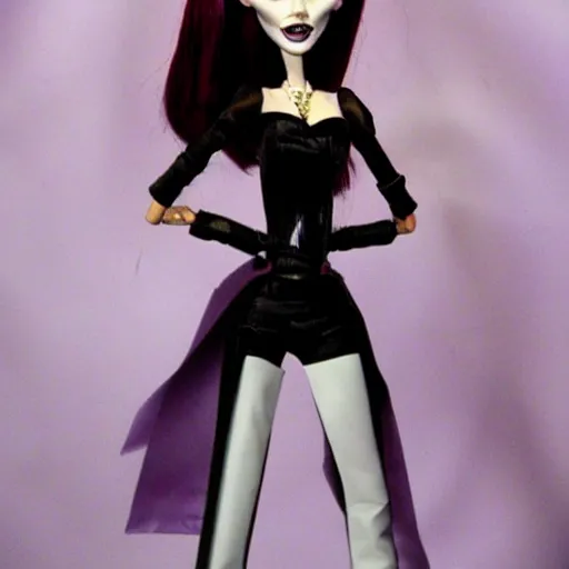 Prompt: beautiful monster high doll of angelina jolie