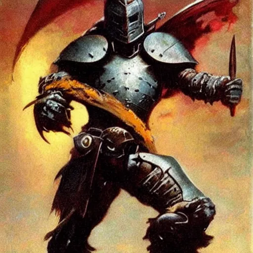 Image similar to knight by Frank Frazetta,fantasy artwork,bold,striking,high quality!!!!!,masterpiece!!!!