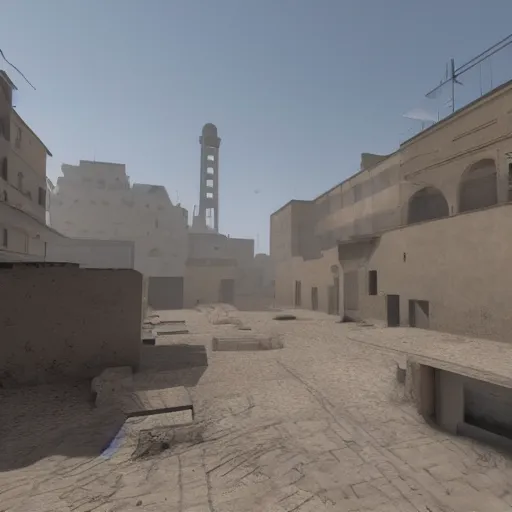 Prompt: A photo of Dust 2, very high quality, hyper realistic 4k