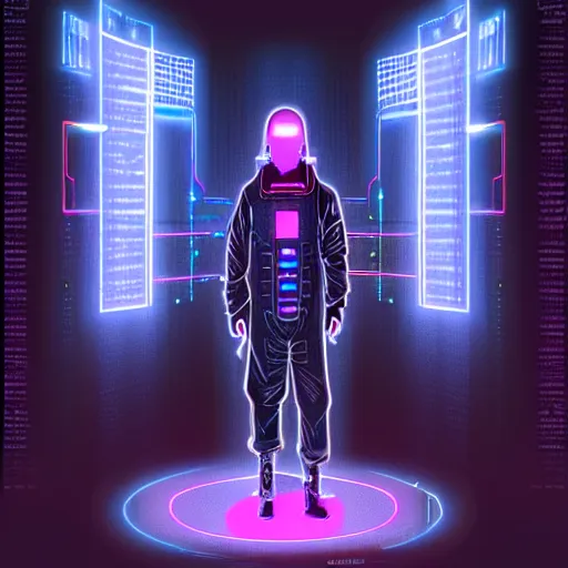 Prompt: a cyberpunk charector