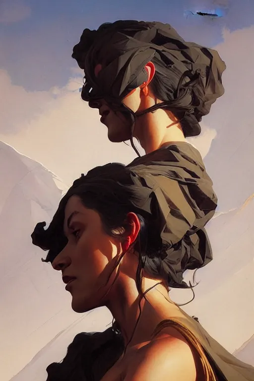 Prompt: mountain, taoism, painting by greg rutkowski, j. c. leyendecker, artgerm