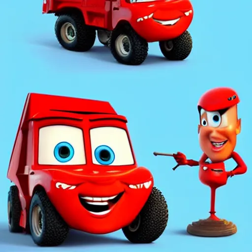 Image similar to very cute HIMARS, disney pixar Cars character concept artwork, 3d concept, in a rock chair, high detail iconic character for upcoming film