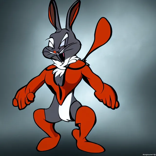 Prompt: bugs bunny in mortal kombat, videogame character