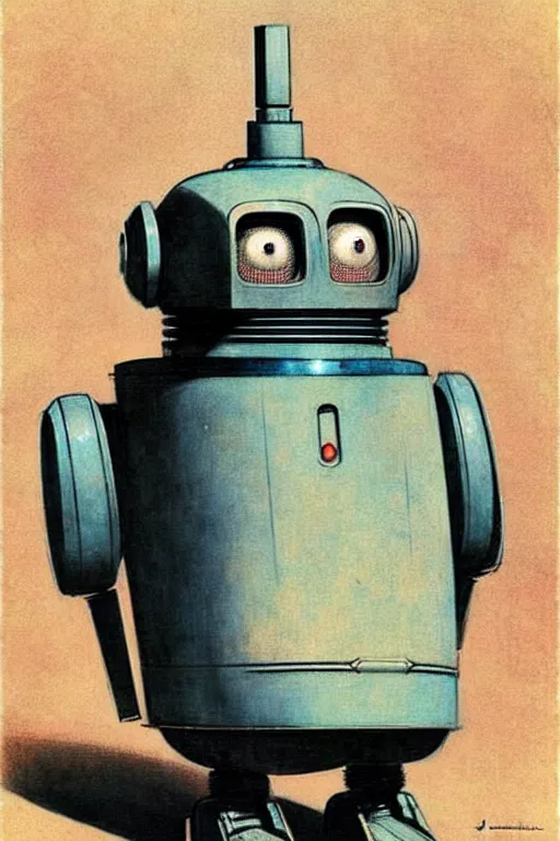 Image similar to (((((1950s robot robby the robot. muted colors.))))) by Jean-Baptiste Monge !!!!!!!!!!!!!!!!!!!!!!!!!!!