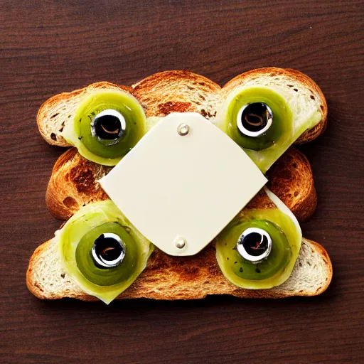 Prompt: circuitry on toast