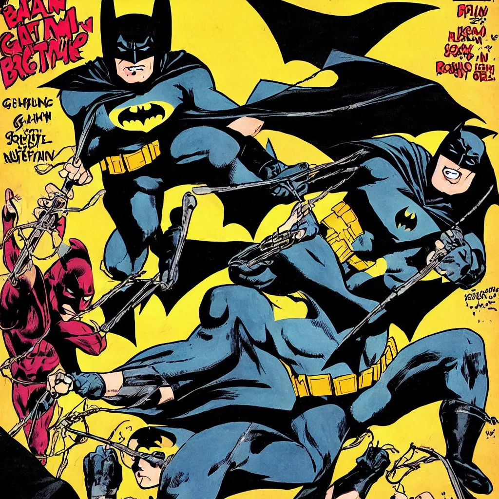 Prompt: batman playing guitar, comic book