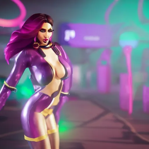 Image similar to still of pretty Caitlyn (Arcane) in KDA More music video. 3d render, octane render, game art, realistic, highly detailed, trending on artstation, 4k, trending on artstation, pixar, cgsociety, unreal engine 5, redshift render, trending on artstation, blender, behance, cg