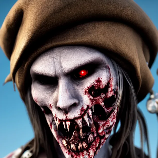 Image similar to perfectly centered close up portrait, zombie pirate, highly detailed, character concept, unreal engine 5, candid photography, by anne stokes