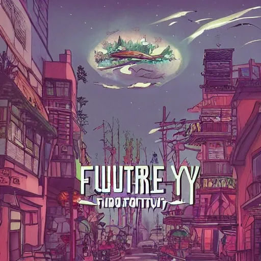 Image similar to future city covered by forest creature, flying, culture, smooth, by studio ghibli