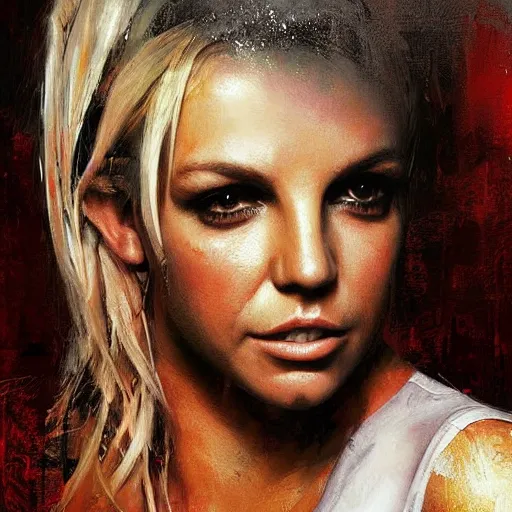 Prompt: britney spears and lola bunny morphed together, hybrid, jeremy mann painting