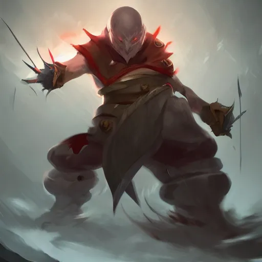 Image similar to pyke from League of Legends, trending on artstation, concept art, by Grafit Studio