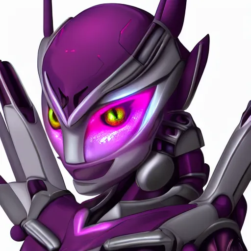 Image similar to detailed mawshot of a beautiful stunning anthropomorphic hot robot mecha female dragon, silver streamlined sharp armor, fuchsia flesh, glowing purple eyes, furaffinity, DeviantArt, Eka's Portal, G6