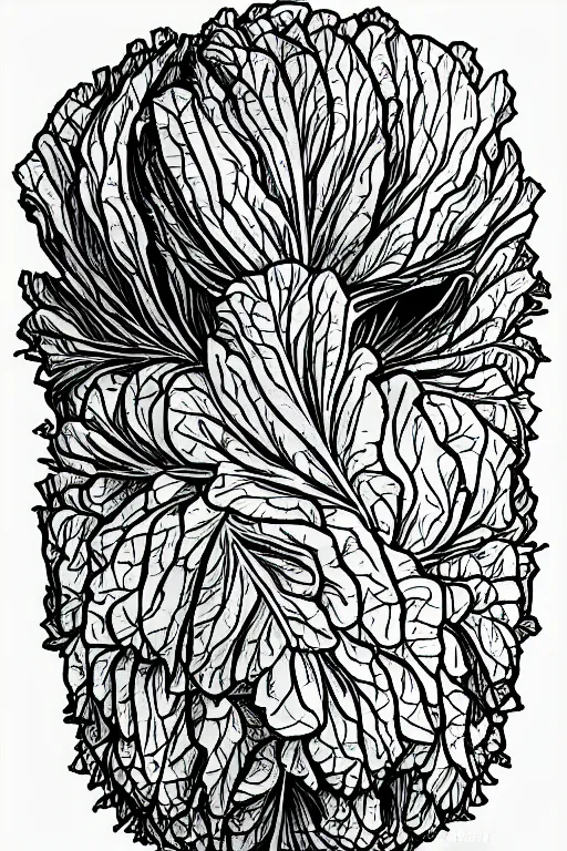 Image similar to cabbage headed man, symmetrical, highly detailed, digital art, sharp focus, trending on art station, anime art style