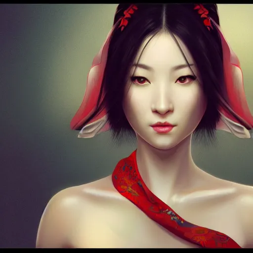 Image similar to beautiful women with oriental faces, character portrait, sharp, digital matte painting, by asher brown durand, trending on artstation