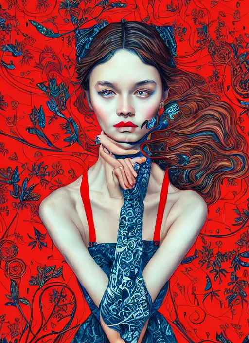 Image similar to girl venizian, extremely detailed, sharp focus, portrait, smooth, digital illustration, by james jean, by eliza ivanovo