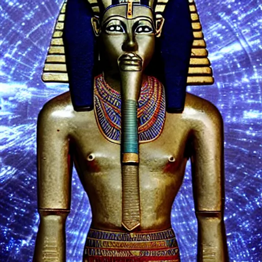 Image similar to the god osiris on sirius b addressing his followers