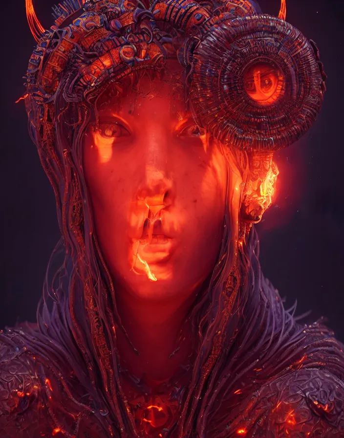 Prompt: demon goddess close-up portrait tribal beautiful slavic russian monk in hooded princess queen, ancient high tech, cyberpunk, dystopian, jellyfish phoenix dragon, butterfly squid, burning halo, intricate artwork by Tooth Wu and wlop and beeple, greg rutkowski, very coherent symmetrical artwork, cinematic, hyper realism, high detail, octane render, unreal engine, 8k, Vibrant colors, Smooth gradients, High contrast, depth of field, aperture f1.2. FROG! FROG! FROG! FROG! FROG! FROG! FROG! FROG! FROG! FROG! FROG! FROG! FROG! FROG! FROG! FROG! FROG! FROG! FROG! FROG! FROG! FROG!