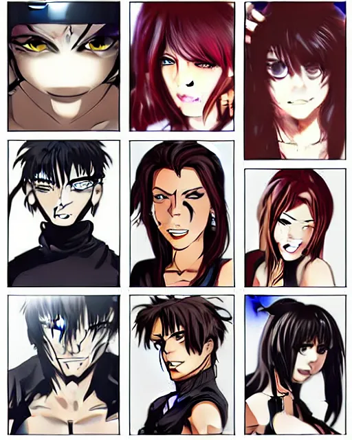 Image similar to style of madhouse anime, revy from black lagoon, symmetrical eyes and symmetrical face, on a boat, smirk on face, evening