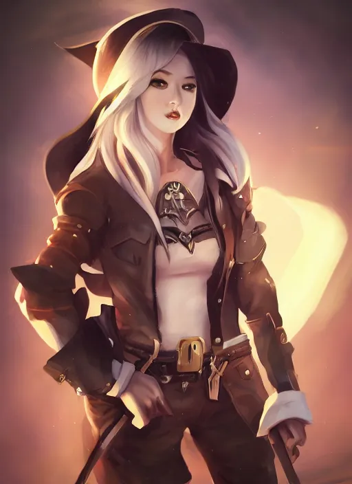 Image similar to full size persona, female sheriff, global lighting, detail, ultra sharpness, beautiful female, detailed face, art by huyy nguyen, demon slayer rui fanart