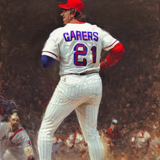 Prompt: portrait of gary carter, expos, by jeremy mann, anders zorn, greg rutkowski.