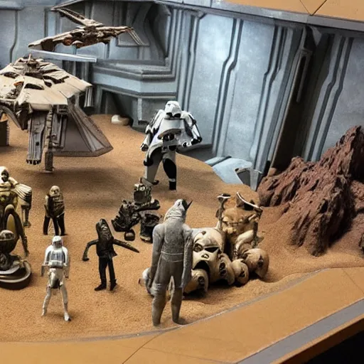 Image similar to epic star wars diorama