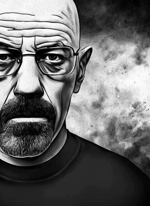 Prompt: character portrait of Joe Rogan playing Walter White, digital art, trending on artstation, 4k