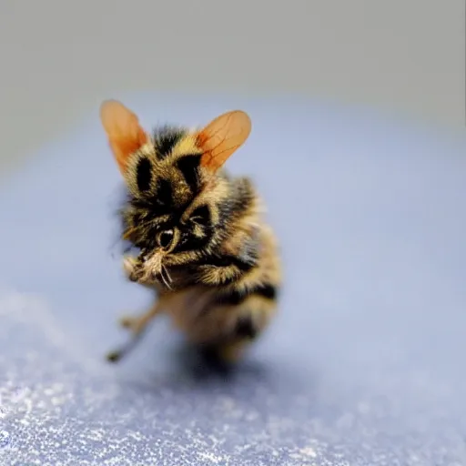 Image similar to photo of world's smallest cat the size of a honeybee