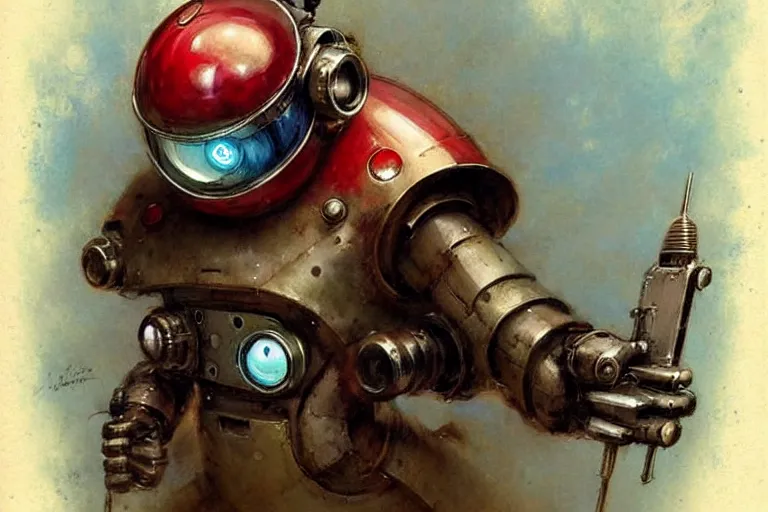 Prompt: adventurer ( ( ( ( ( 1 9 5 0 s retro future robot android picture frame. muted colors. ) ) ) ) ) by jean baptiste monge!!!!!!!!!!!!!!!!!!!!!!!!! chrome red