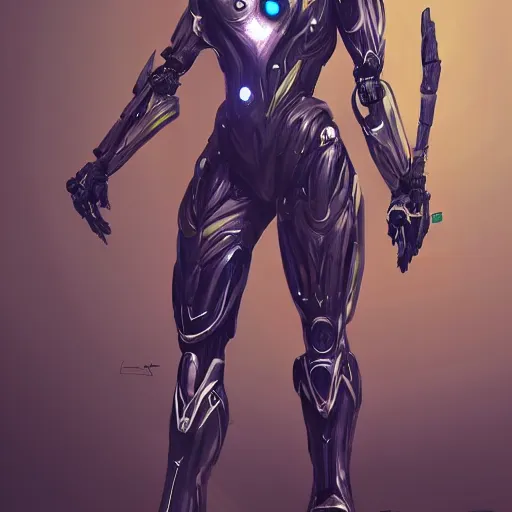 Image similar to sci - fi portrait of a humanoid robot with magic runes, standing in a dark forest, action pose, artgerm, trending on artstation, warframe concept art