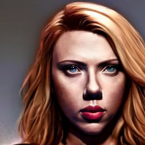 Prompt: photograph of Scarlet Johansson as a super hero, highly detailed, headshot Portrait.