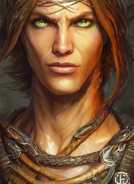Prompt: human half snake, ultra detailed fantasy, dndbeyond, bright, colourful, realistic, dnd character portrait, full body, pathfinder, pinterest, art by ralph horsley, dnd, rpg, lotr game design fanart by concept art, behance hd, artstation, deviantart, hdr render in unreal engine 5