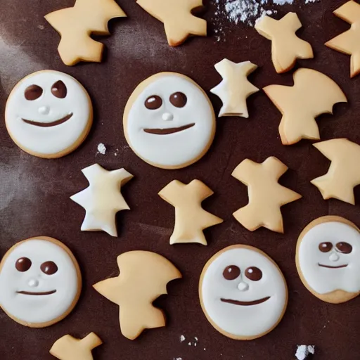 Image similar to cookies that smile like crazy